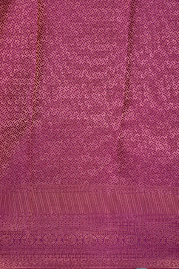 Kanchipuram Silk Saree In Golden Yellow With Brocade Design