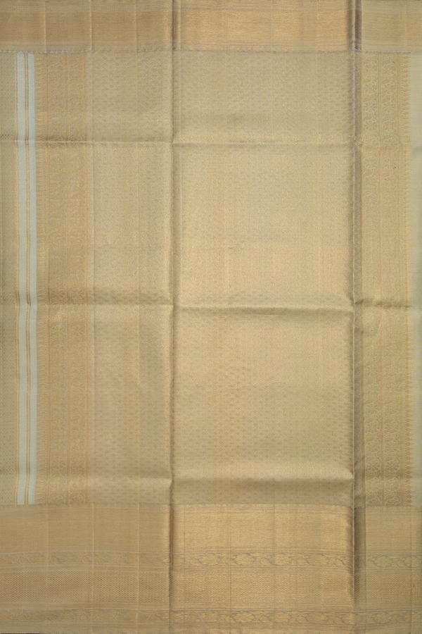 Kanchipuram Silk Saree In Golden Yellow With Brocade Design