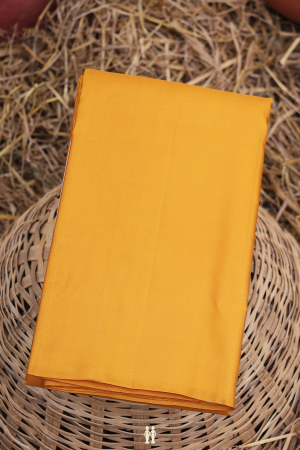 Kanchipuram Silk Saree In Golden Yellow With Light Weight