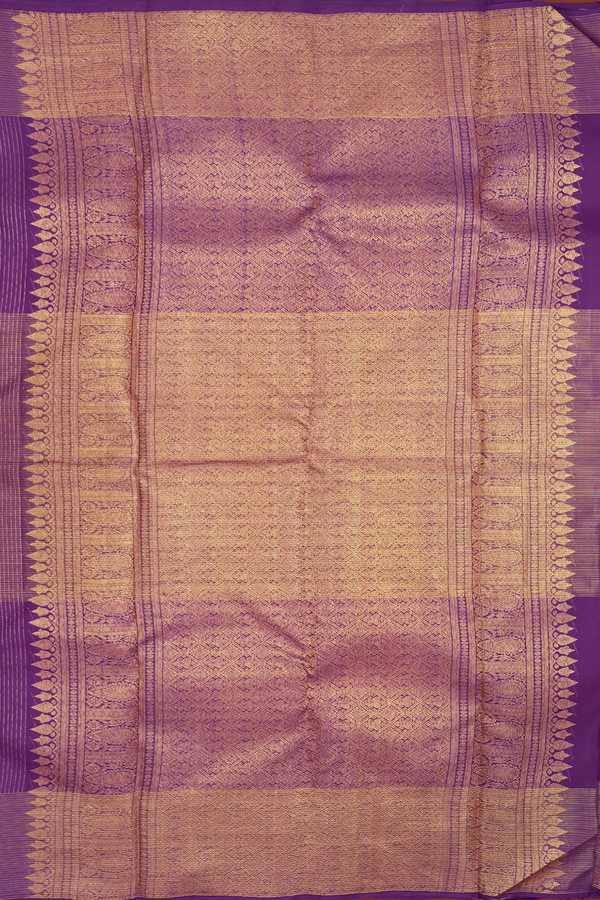 Kanchipuram Silk Saree In Grape Purple With Allover Design
