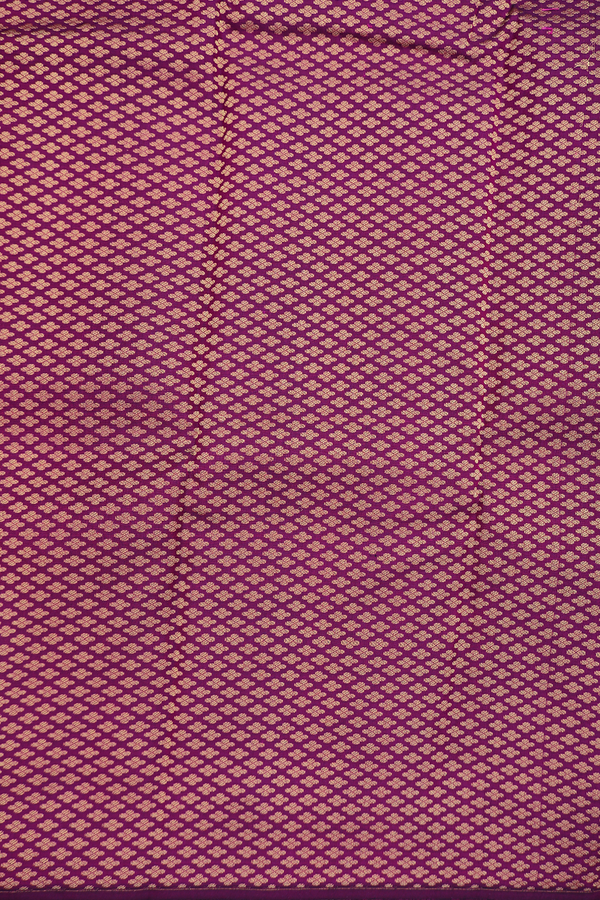 Kanchipuram Silk Saree In Grape Purple With Allover Design