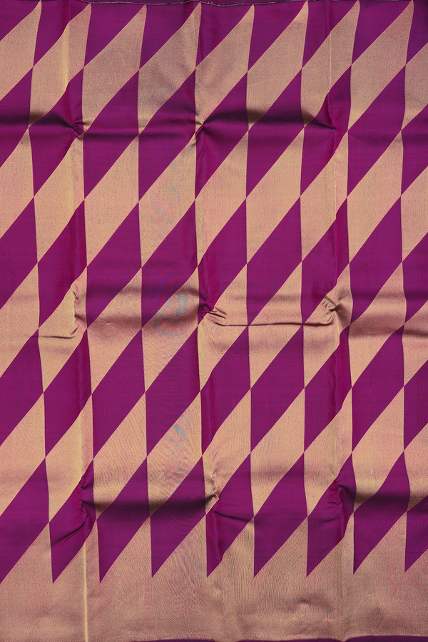 Kanchipuram Silk Saree In Grape Purple With Allover Design