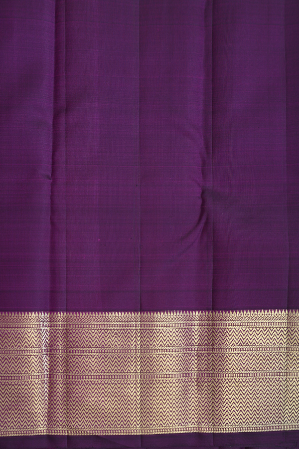 Kanchipuram Silk Saree In Grape Purple With Brocade Design