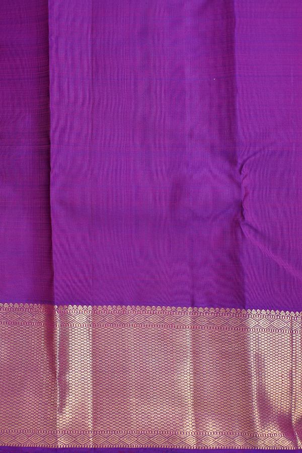 Kanchipuram Silk Saree In Grape Purple With Brocade Design
