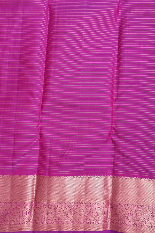 Kanchipuram Silk Saree In Grape Purple With Checks Design