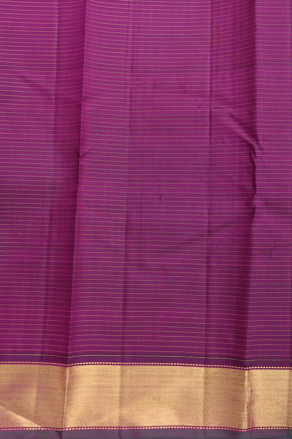 Kanchipuram Silk Saree In Grape Purple With Checks Design