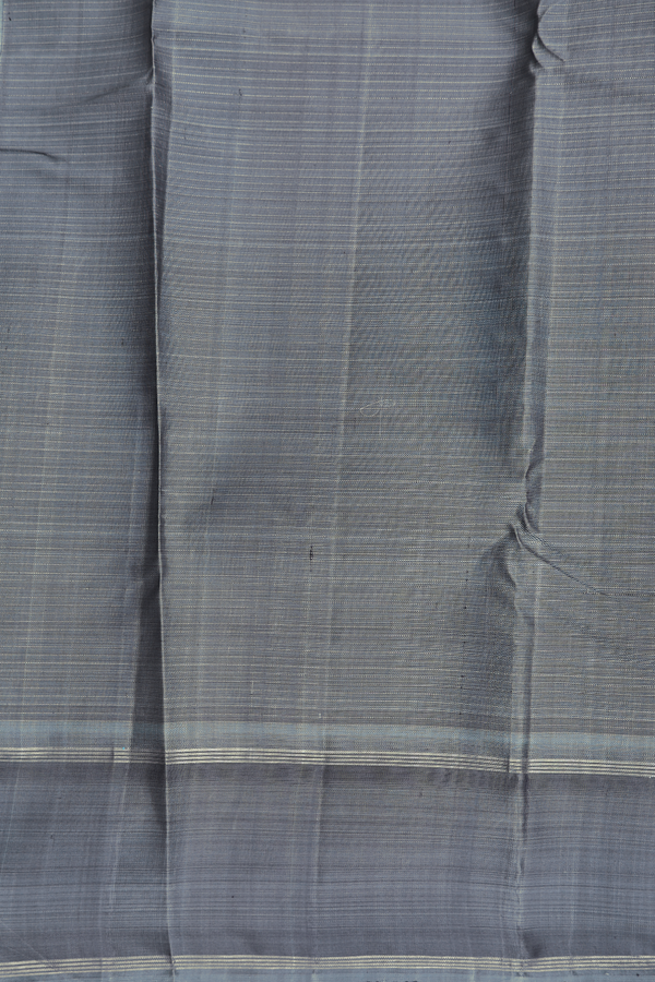 Kanchipuram Silk Saree In Grape Purple With Checks Design