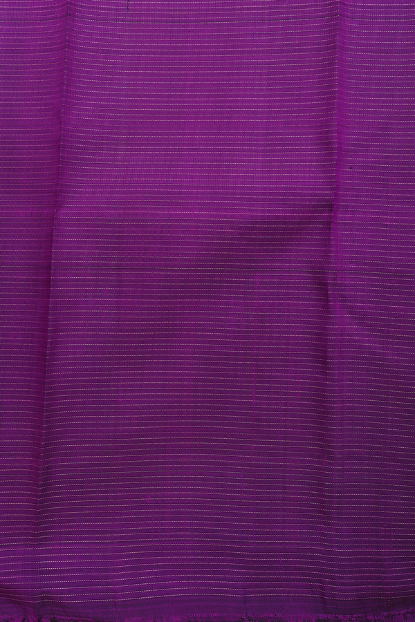 Kanchipuram Silk Saree In Grape Purple With Checks Design