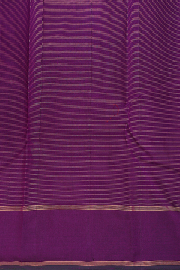 Kanchipuram Silk Saree In Grape Purple With Checks Design