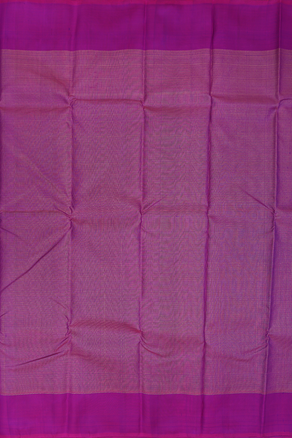 Kanchipuram Silk Saree In Grape Purple With Checks Design