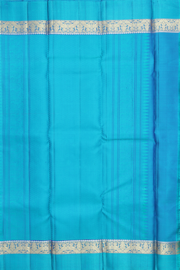 Kanchipuram Silk Saree In Grape Purple With Contrast Border