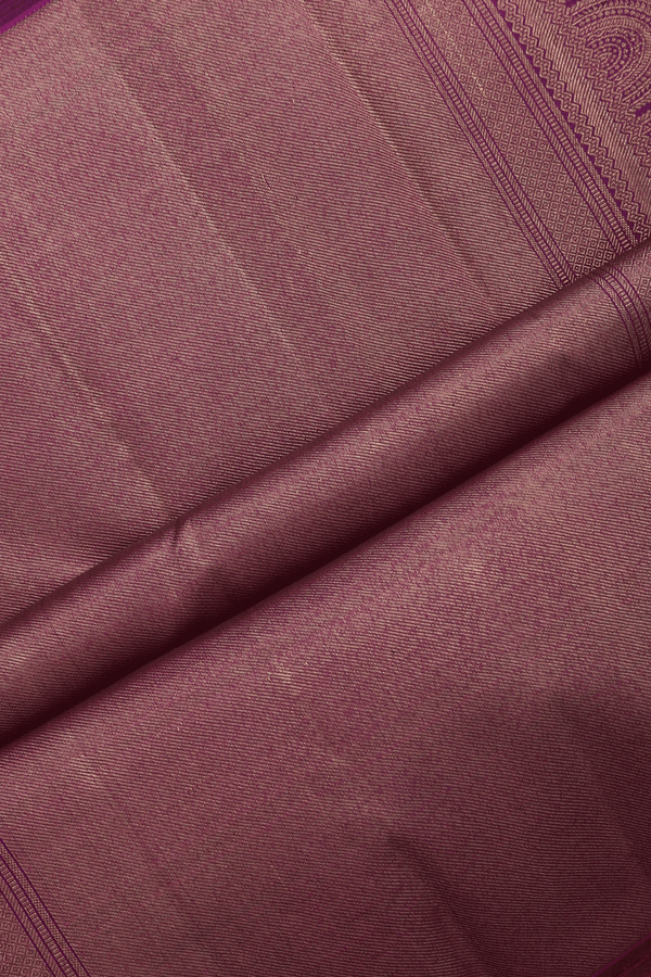 Kanchipuram Silk Saree In Grape Purple With Floral Buttis