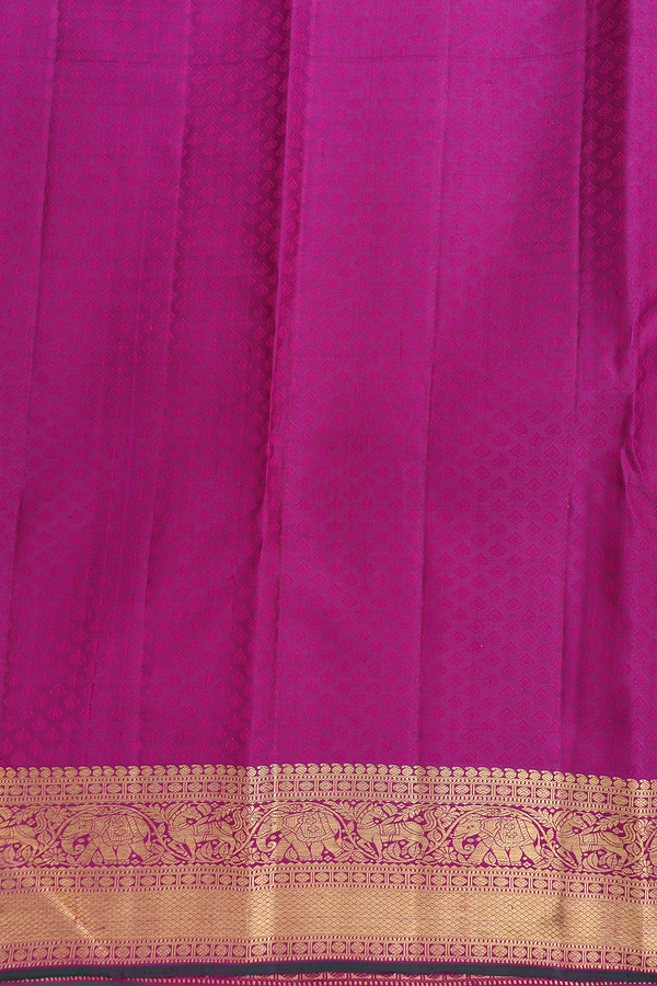 Kanchipuram Silk Saree In Grape Purple With Jacquard Design