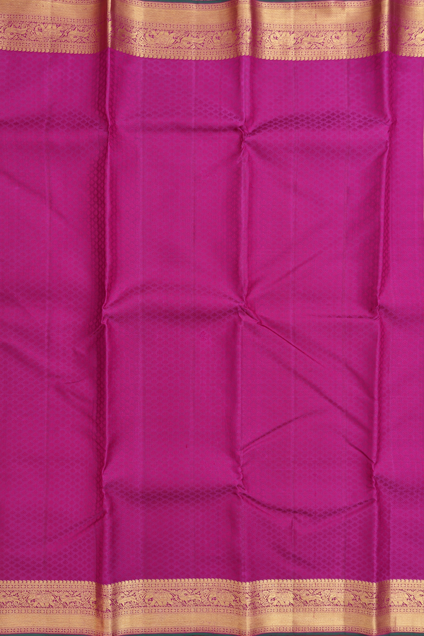 Kanchipuram Silk Saree In Grape Purple With Jacquard Design
