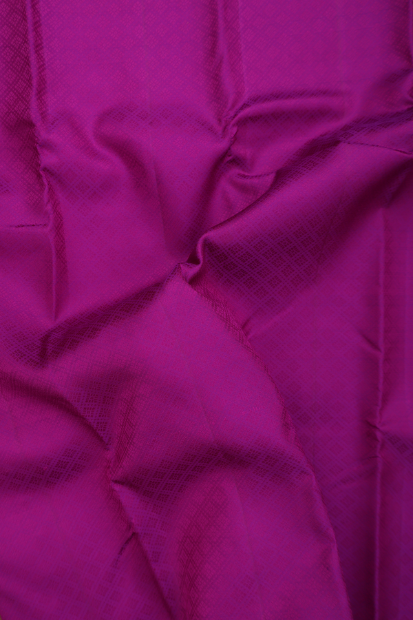 Kanchipuram Silk Saree In Grape Purple With Jacquard Pattern