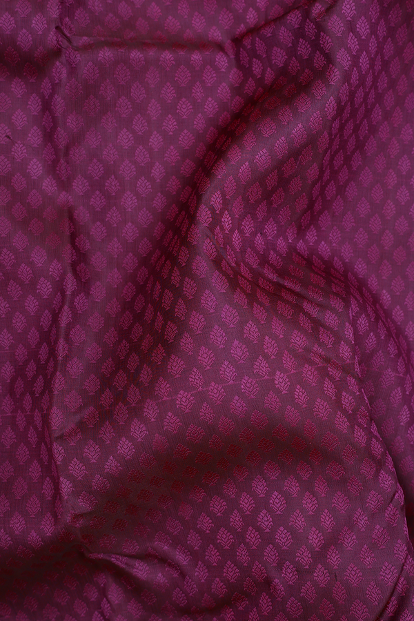 Kanchipuram Silk Saree In Grape Purple With Jacquard Pattern