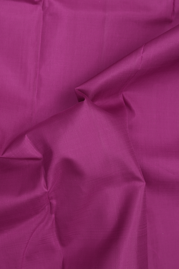 Kanchipuram Silk Saree In Grape Purple With Korvai Border