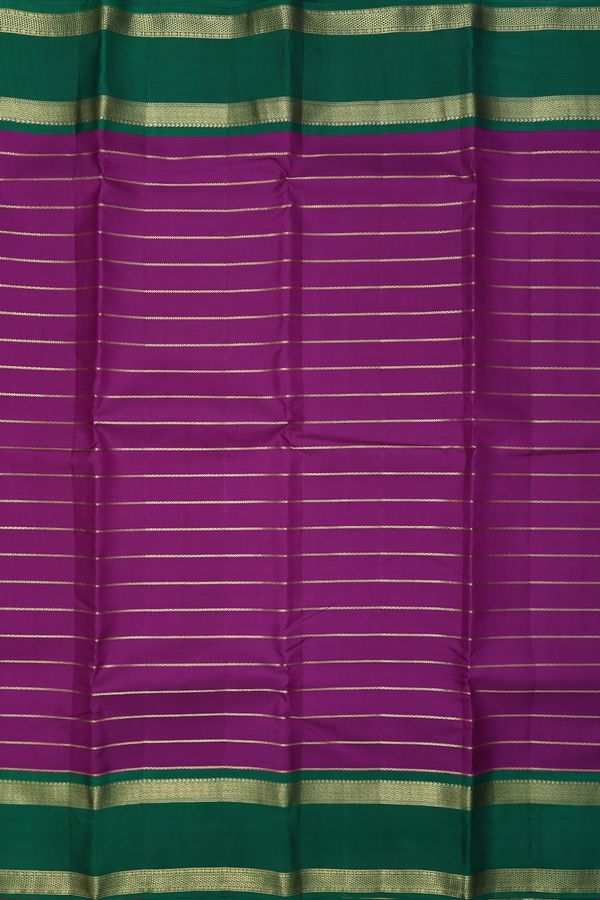 Kanchipuram Silk Saree In Grape Purple With Neli Design