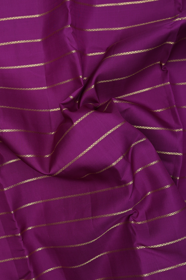 Kanchipuram Silk Saree In Grape Purple With Neli Design