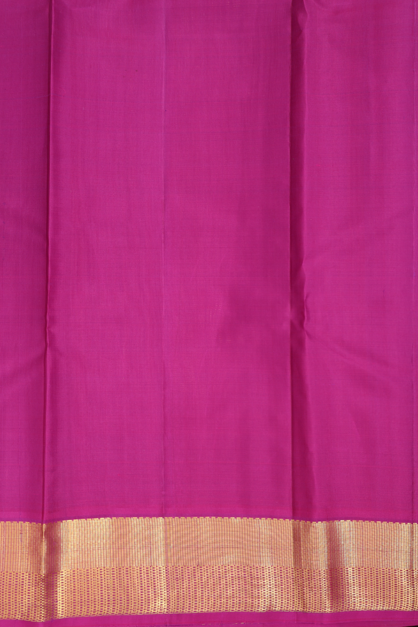 Kanchipuram Silk Saree In Grape Purple With Stripes Design