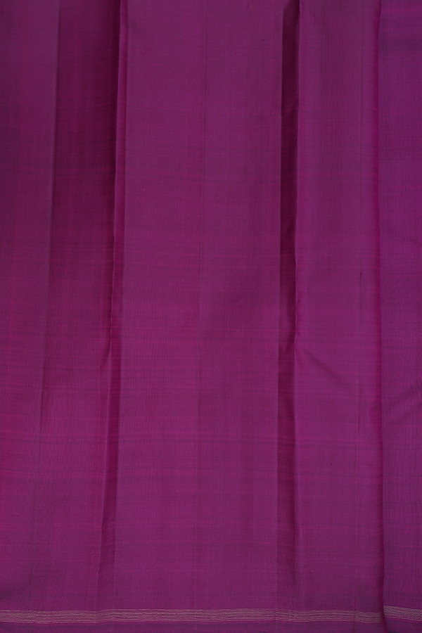 Kanchipuram Silk Saree In Grape Purple With Zari Border