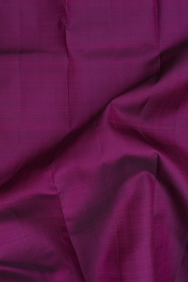 Kanchipuram Silk Saree In Grape Purple With Zari Border