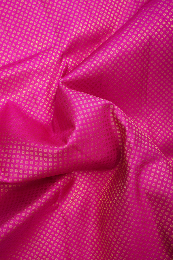 Kanchipuram Silk Saree In Grape Purple With Zari Buttis