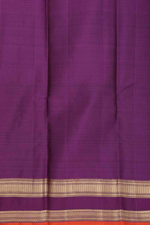 Kanchipuram Silk Saree In Green Along Stripes With Motifs