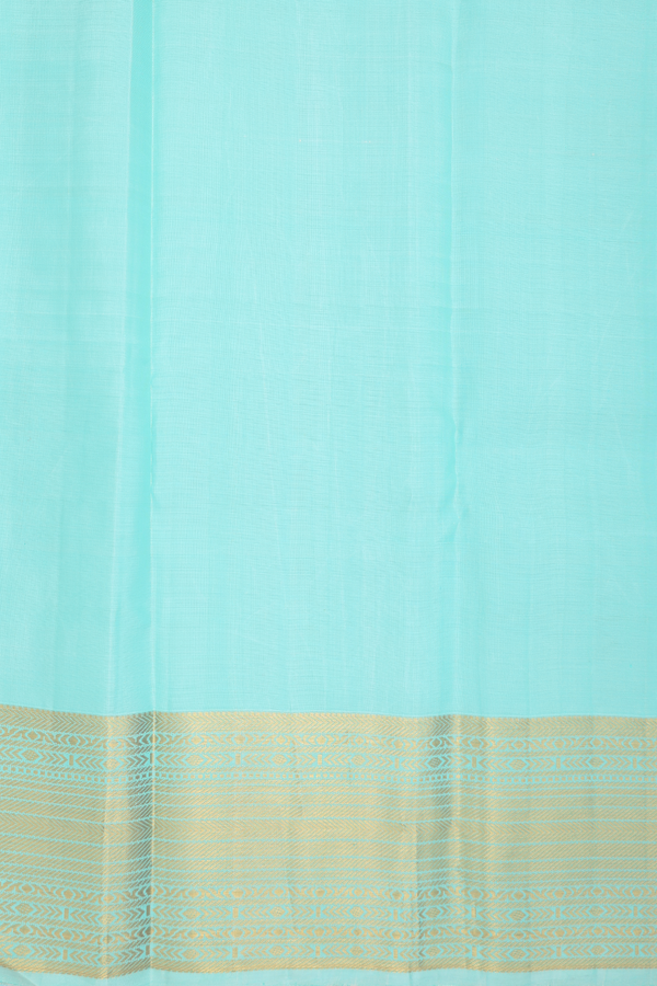 Kanchipuram Silk Saree In Green And Blue With Checks Design