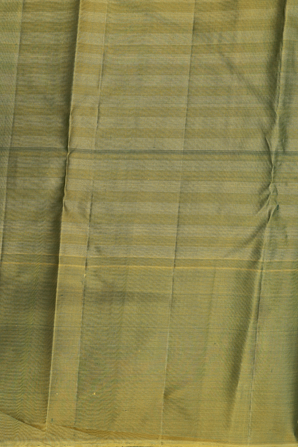 Kanchipuram Silk Saree In Green And Blue With Checks Design