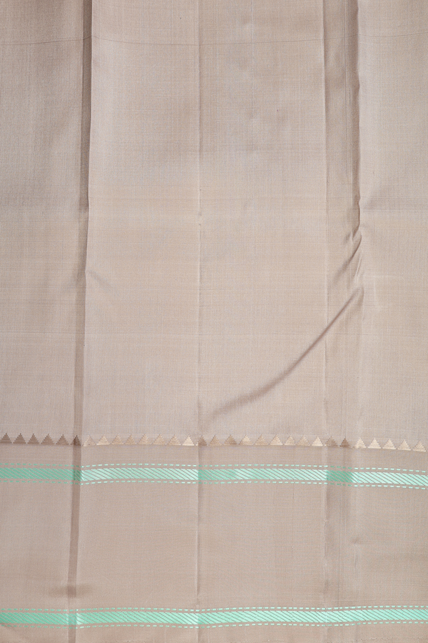 Kanchipuram Silk Saree In Green And Purple With Checks Design