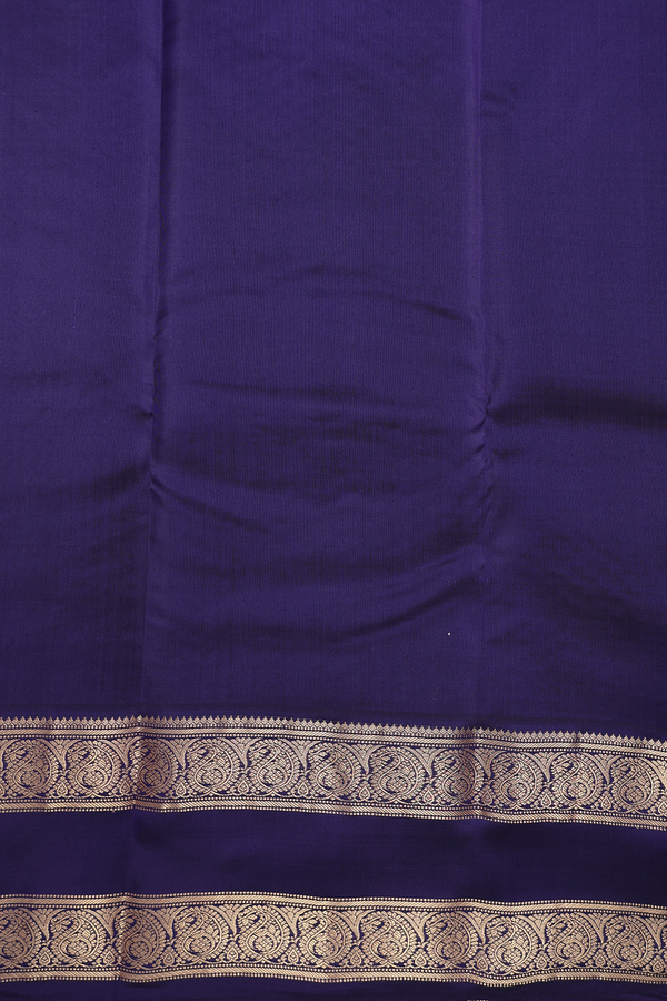 Kanchipuram Silk Saree In Green And Purple With Checks Design
