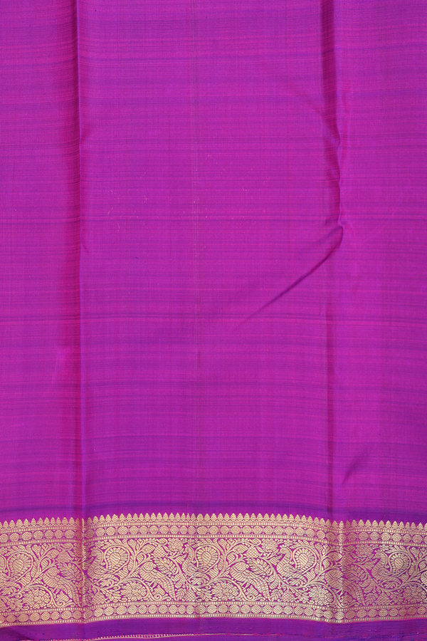 Kanchipuram Silk Saree In Green And Yellow With Checks Design