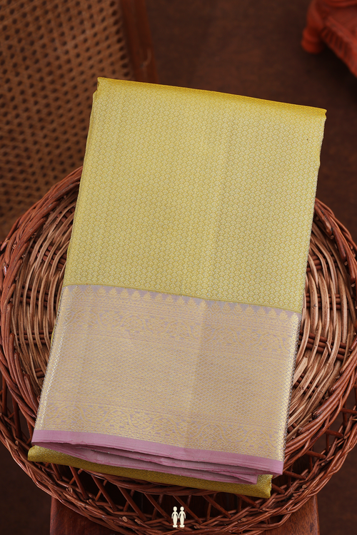 Kanchipuram Silk Saree In Green With Brocade Design