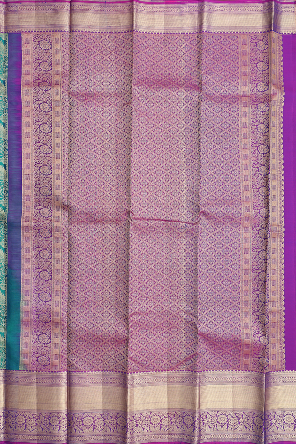 Kanchipuram Silk Saree In Green With Brocade Design