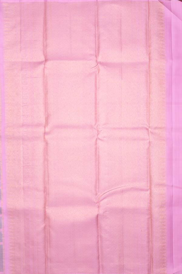 Kanchipuram Silk Saree In Green With Checks Along Buttas