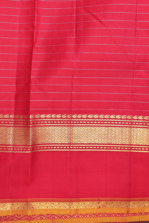 Kanchipuram Silk Saree In Green With Checks Design