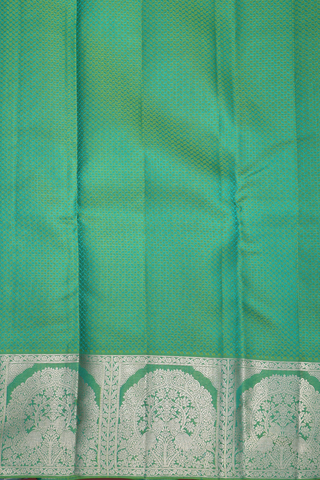 Kanchipuram Silk Saree In Green With Jacquard Design