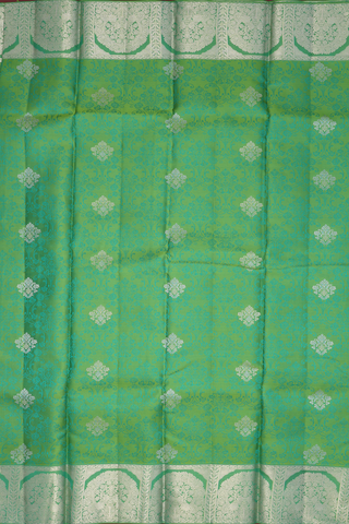 Kanchipuram Silk Saree In Green With Jacquard Design