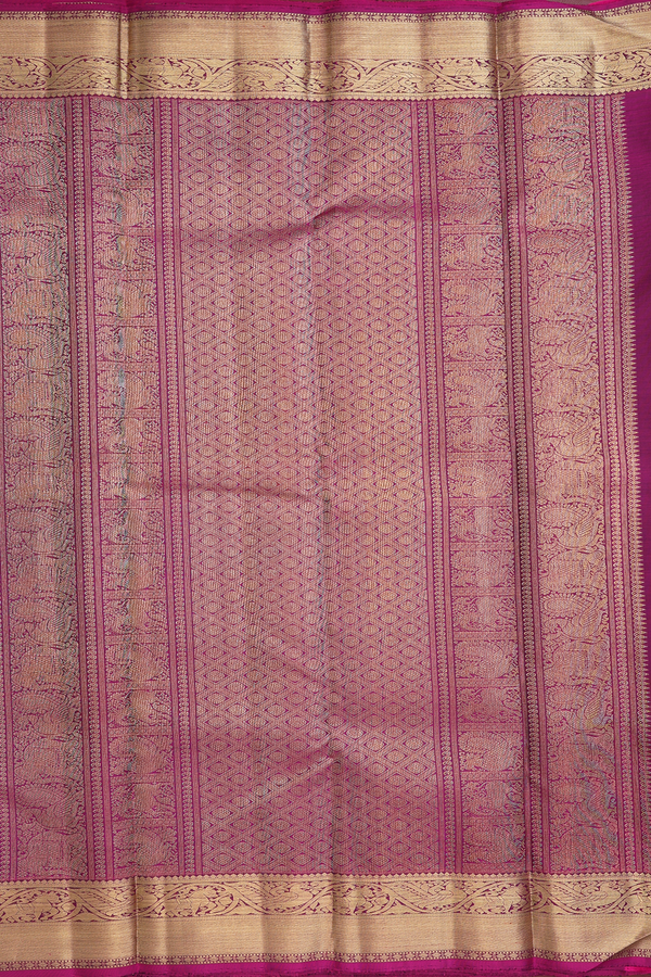 Kanchipuram Silk Saree In Green With Jacquard Pattern