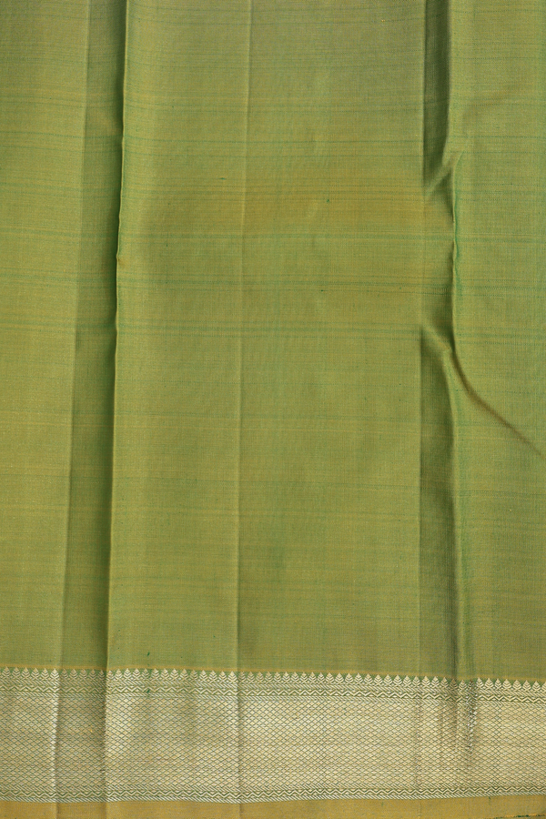 Kanchipuram Silk Saree In Green With Parrot Motifs