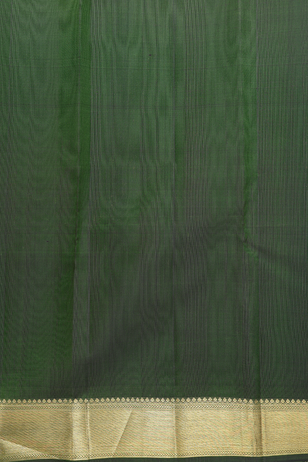 Kanchipuram Silk Saree In Green With Zari Buttis