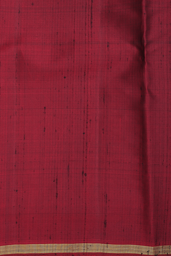 Kanchipuram Silk Saree In Grey And Black With Stripes Design