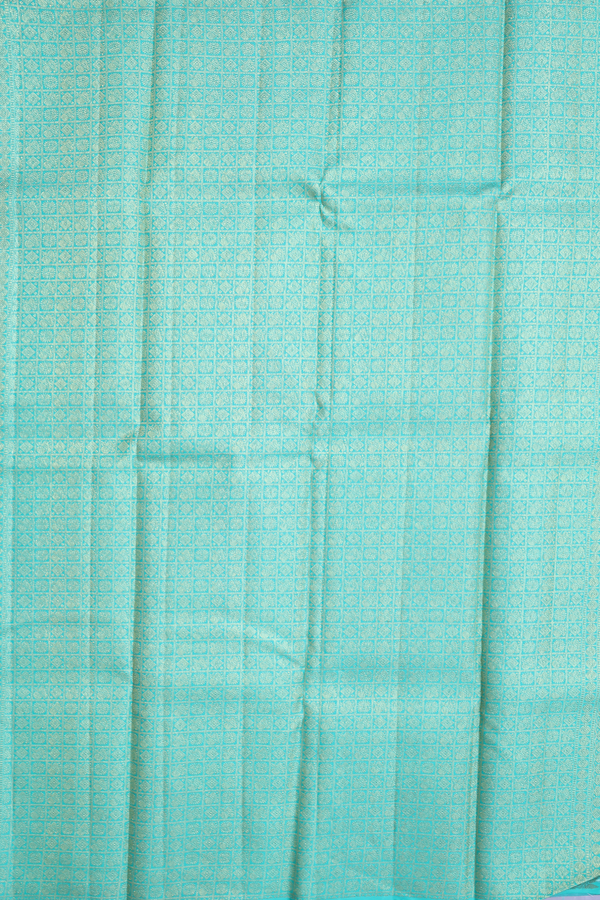 Kanchipuram Silk Saree In Grey With Checks Design