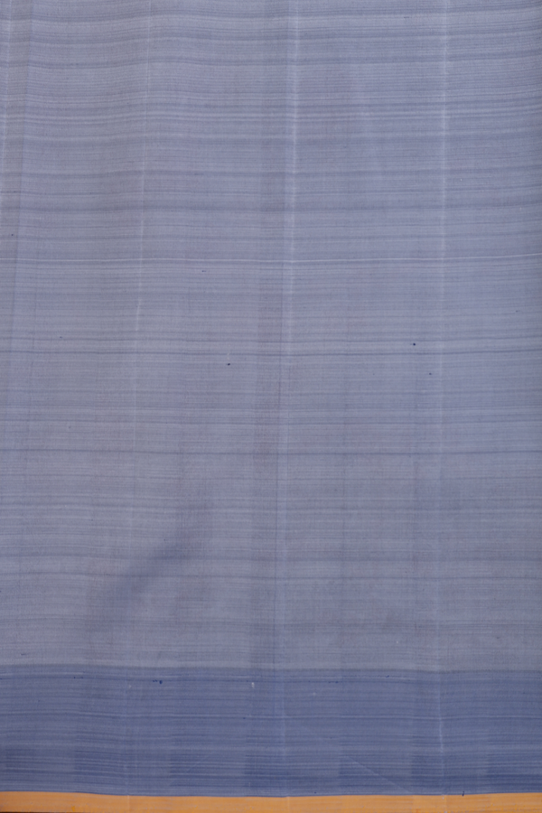 Kanchipuram Silk Saree In Grey With Floral Design