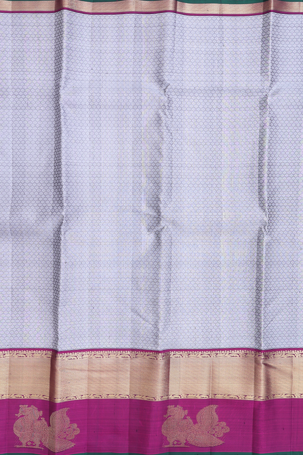 Kanchipuram Silk Saree In Grey With Jacquard Pattern