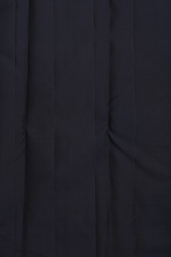 Kanchipuram Silk Saree In Grey With Stripes Design