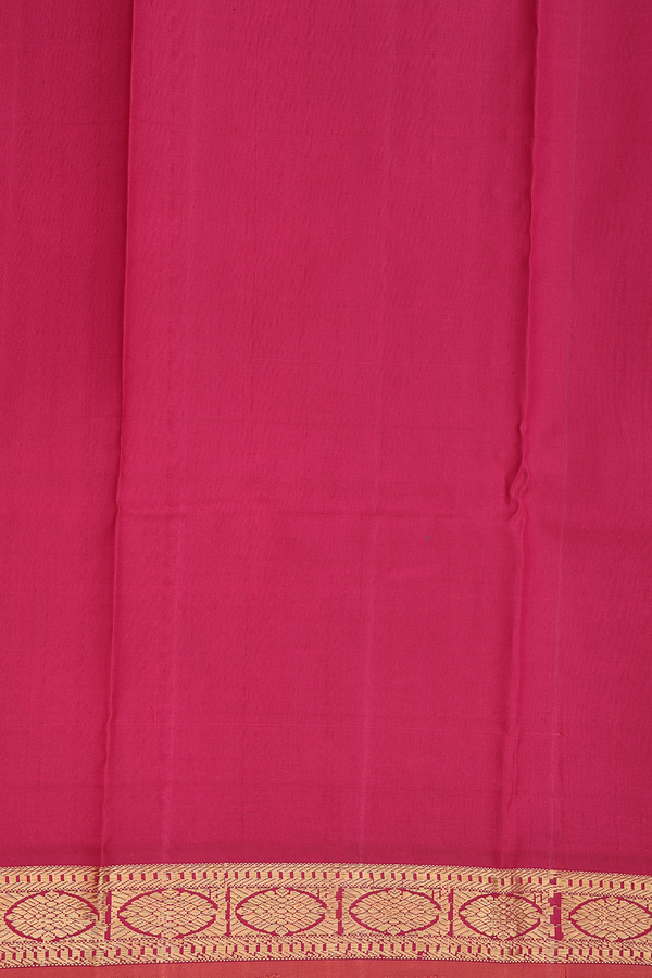 Kanchipuram Silk Saree In Hibiscus Red With Zari Border