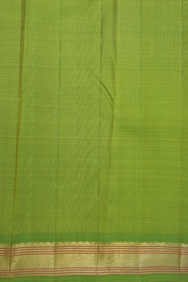 Kanchipuram Silk Saree In Honey Yellow With Checks Design