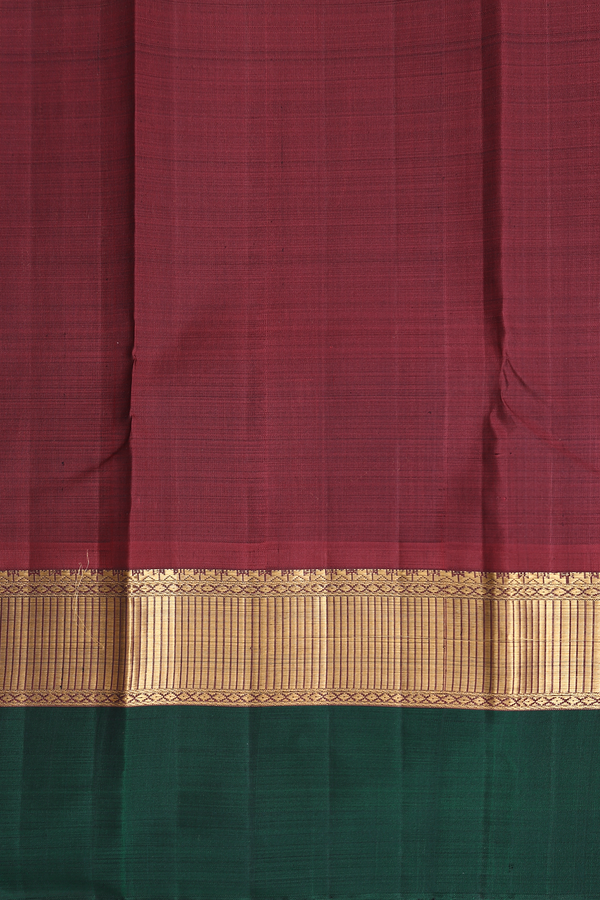 Kanchipuram Silk Saree In Honey Yellow With Zari Buttas